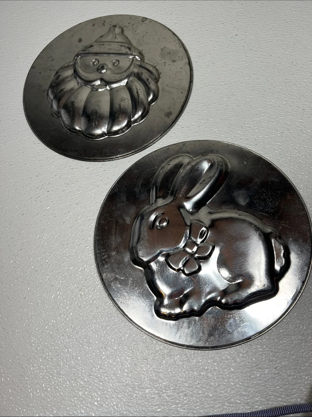Vintage Bunny & Santa Interchangeable Aluminum Holiday Inserts